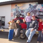 Nick and the Grandkids with the sled.